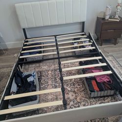 White Queen Fabric Bed Frame !!!!!!