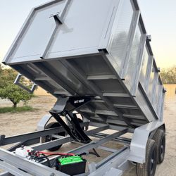 🔥New 8x4x12 SCISSOR LIFT Hydraulic Dump Trailer With Tarp 🔥
