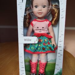 American Girl Willa (Wellie Wishers) 14.5 " Doll NIB