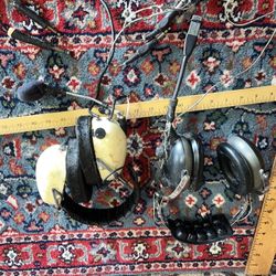 Peltor AviationHeadset 7003 & Pilot PA-1 Headset Electrect Microphone Vintage Avionics