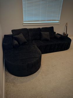 Corner Sofa - Black Sectional