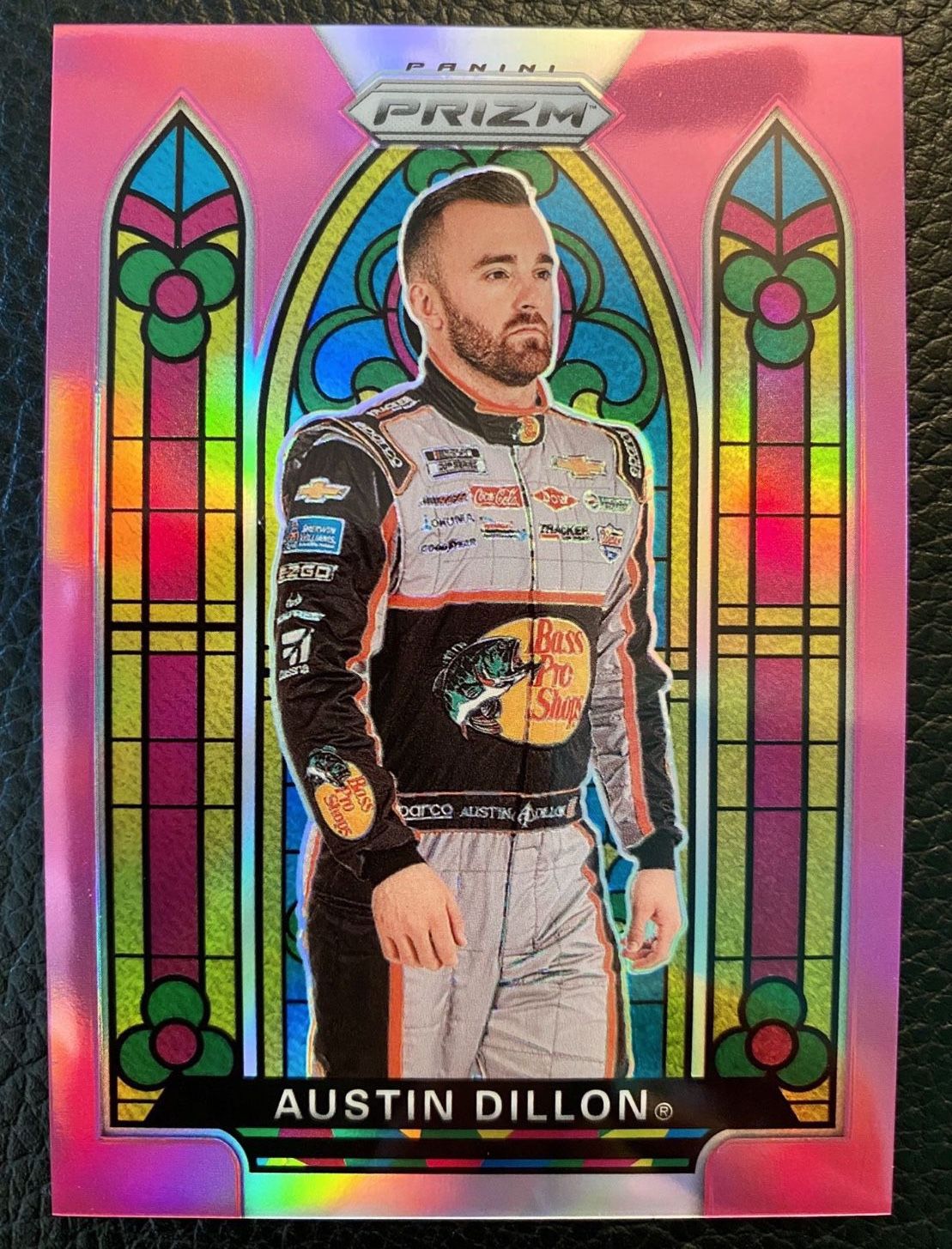 Austin Dillon 2020 Panini Prizm NASCAR Racing #68 STAINED GLASS PINK PRIZM!!! #d To 50