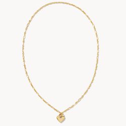 Kendra Scott Heart Padlock Pendant Necklace in 18k Gold Vermeil