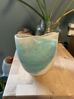 hand made vase - pottery - abstract sculpture