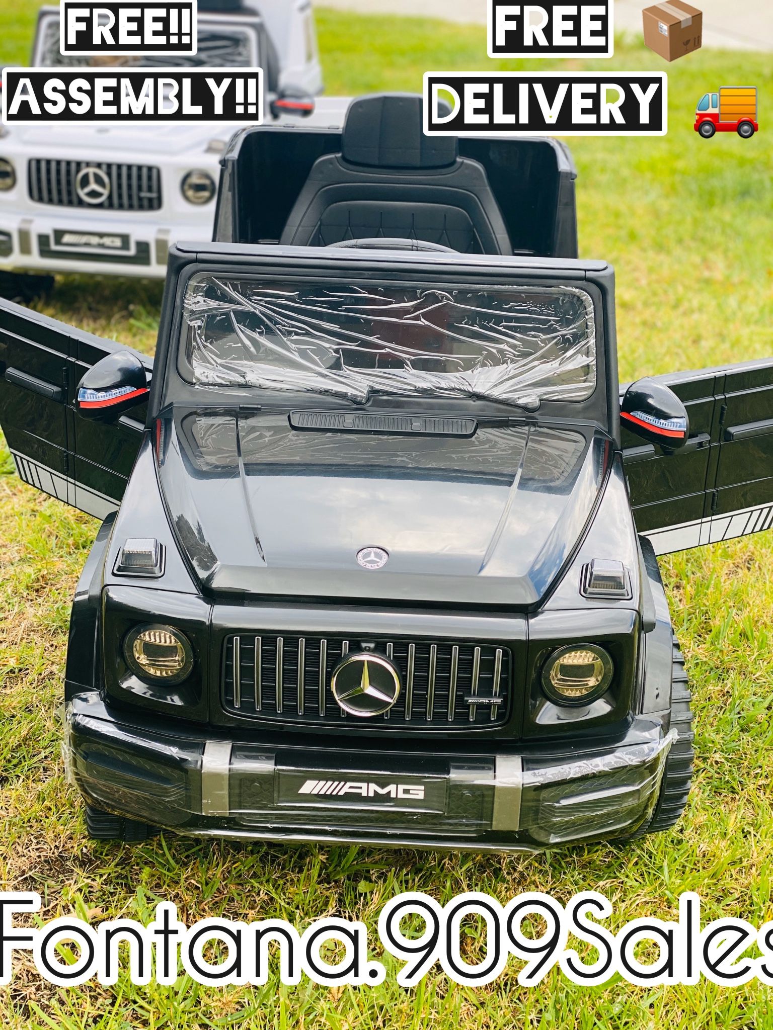 12V Kids Ride On Car Mercedes G63 AMG White ..Black ..Red Available LED LIGHTING This model features realistic LED front headlights. SOUND SYSTEM Equ