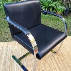 Leather Chrome Chair 
