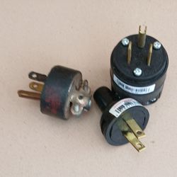 Three Replacement Male Electrical Plugs