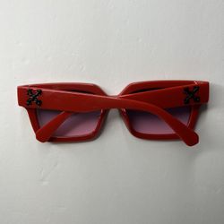 Red & Black Off White Sunglasses 
