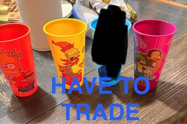 **TRADE FOR 🩵 Krusty cup – SIMPSONS CUPS 🥤💛