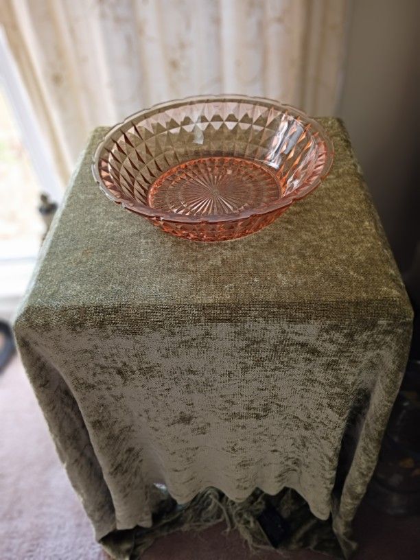 Pink Depression Glass Bowl