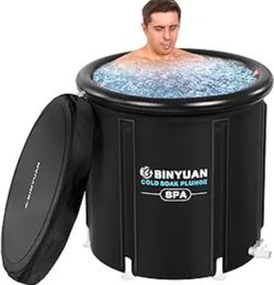 XL Ice Bath Tub for Athletes With Cover 99 Gal Cold Plunge Tub for Recovery, Multiple Layered Portable Ice Bath Plunge Pool Suitable for Gardens, Gyms
