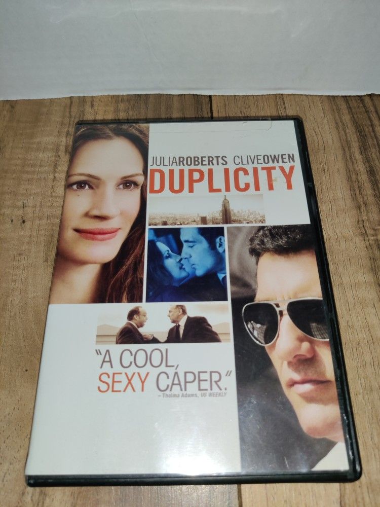 DUPLICITY Movie starring Julia Roberts & Clive Owen on DVD. Packaging has some wear from age and use. Sold as is.