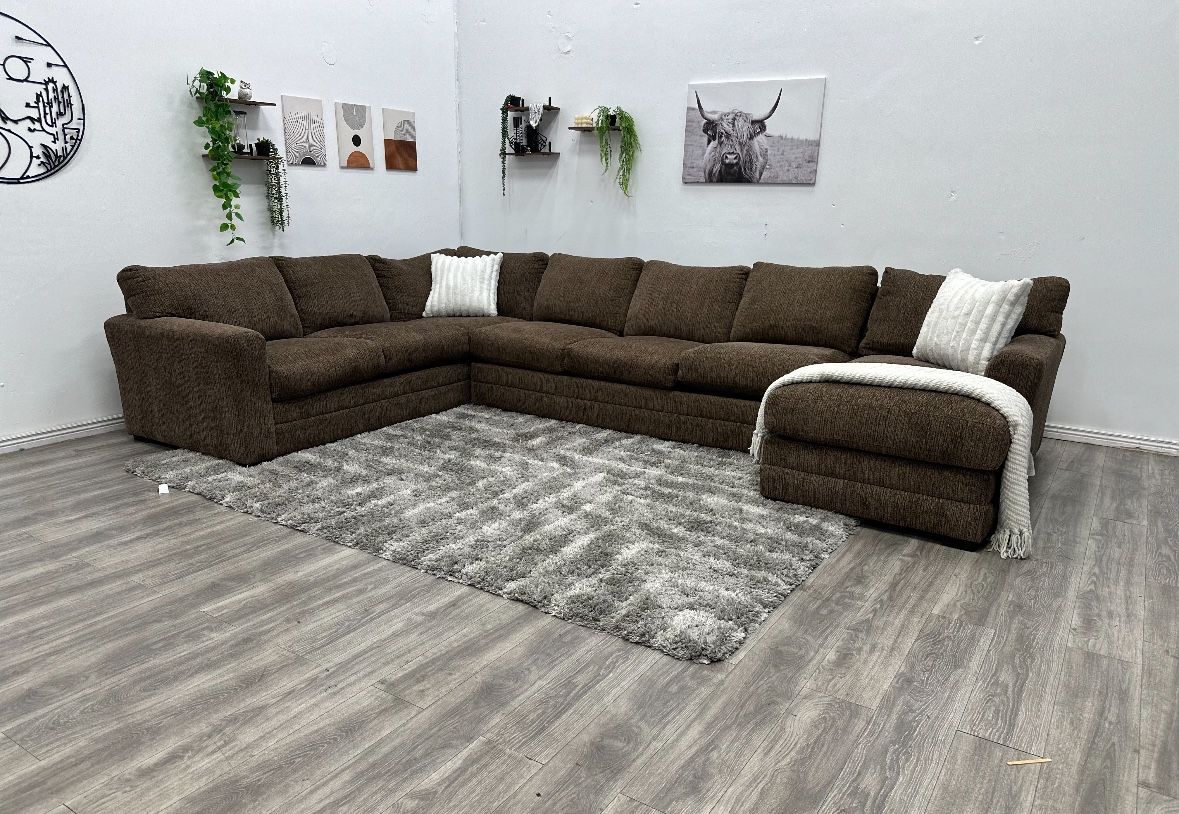 Brown Sectional Couch - Free Delivery