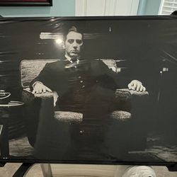 Al Pacino Godfather Canvas Framed Art