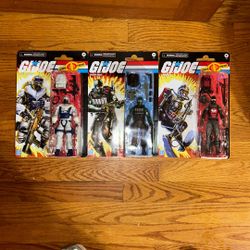 G.I. Joe Classified Series Retro Cardback Snow Serpent, Cobra Eel, Beach Head 