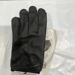 New Men Black Leather Tactical Duty Search Gloves 