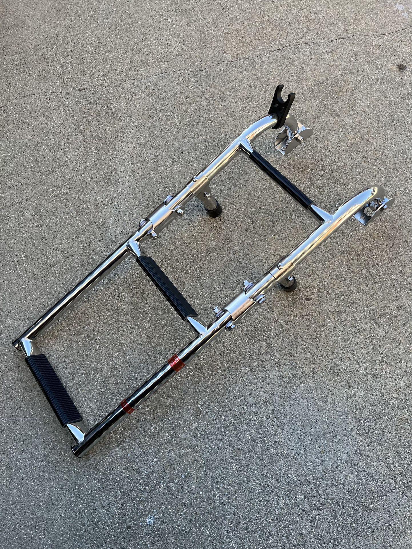 NovelBee Foldable Stainless Ladder For Boats, RV, Campers