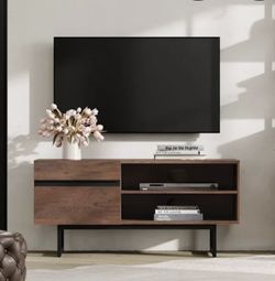 Wampat Tv Stand Color Black New 