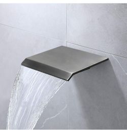 HEAVY DUTY Brushed Nickel Tub Shower Faucet Wall Mount Waterfall Faucet Tub Spout (Brand new)