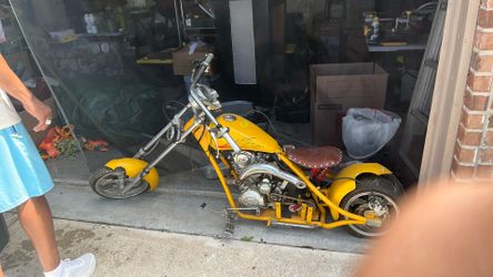 Yellow big boy Motorcycle (teenager)
