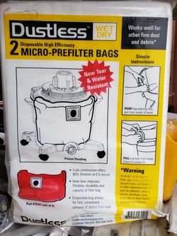 Lead Filter Dustless Micro prefilter bags