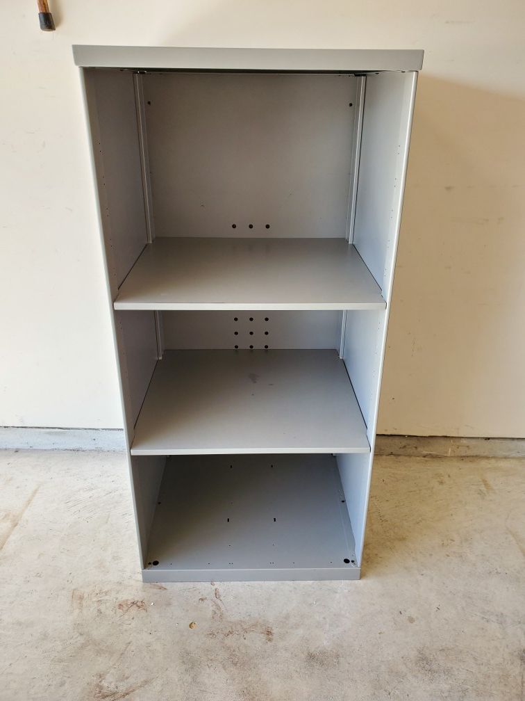 Gray audio/video metal storage shelf