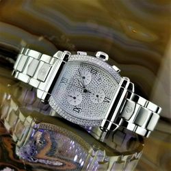 Charriol Colvmbvs Diamond Bezel & Dial Chronograph Quartz Watch 060T