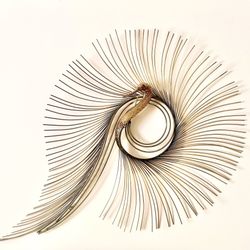 Curtis Jere Brass Peacock Mid Century Modern Art