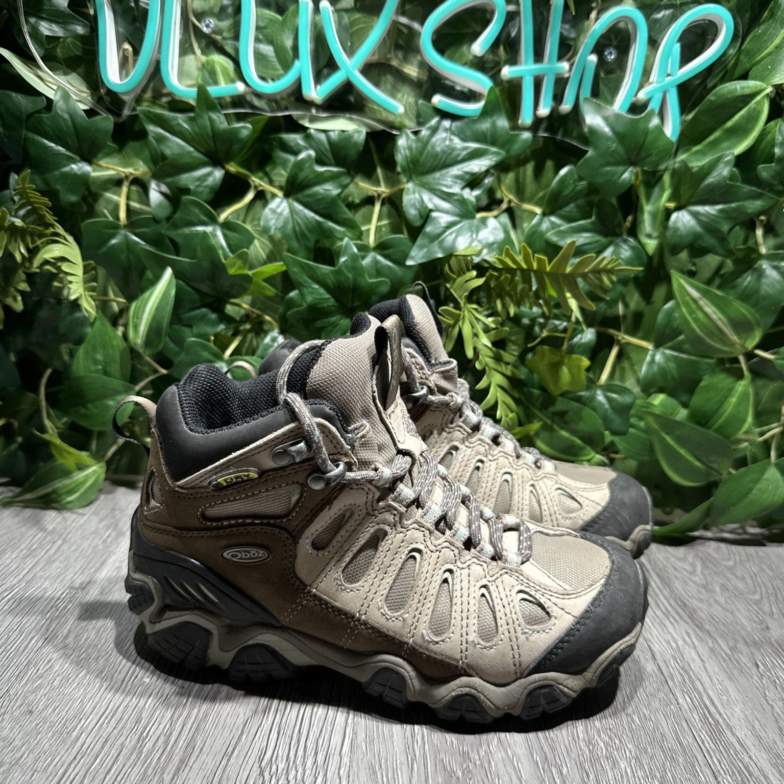 Oboz Women's Sawtooth Ii Mid B-Dry Waterproof Hiking Boots Brindle Tradewinds 6