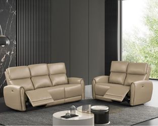 Power Recliner Sofa And Loveseat Set Brand New 