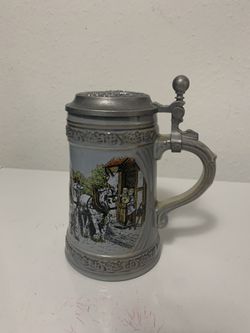 🍀 Vintage Beer Stein Germany Blue & Gray/Jarra de cerveza vintage marcada en Alemania azul y gris ofrecemos facilidades de pago cada quincenal o mens