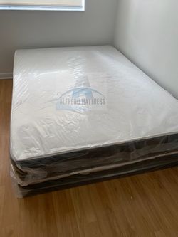 NEW FULL SIZE 54x75” MATTRESS AND BOX SPRING-2pcs