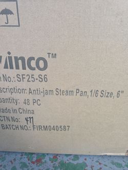 Anti-jam steam pan  1/6 size 6