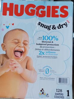 Huggies Snug & Dry Size 1 Diapers 128 Count