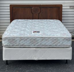 Full Size Bed with Mattress Set