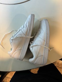 Nike White Court Visions Slightly Worn 11.5 Easy Clean On Bottoms