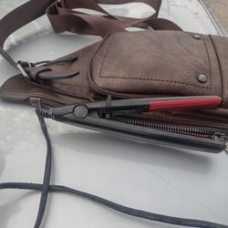 Mini  Hair Straightener With Leather Bag