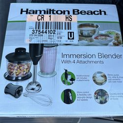 Hamilton Beach Immersion Blender With 4 Attachment 