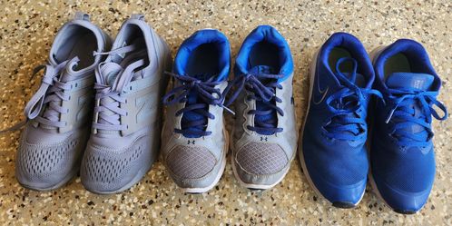 Boys Athletic Nike UnderArmour Shoes Size 5