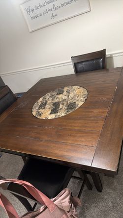 Counter Height Dining Table Set – 4 Chairs Included