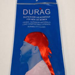 Silky Red Durag – Wave Cap / Head Wrap (Brand New)