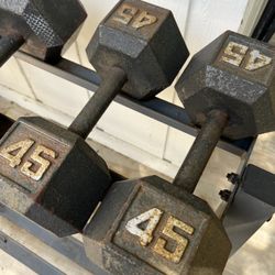 45 Pound Dumbbells 