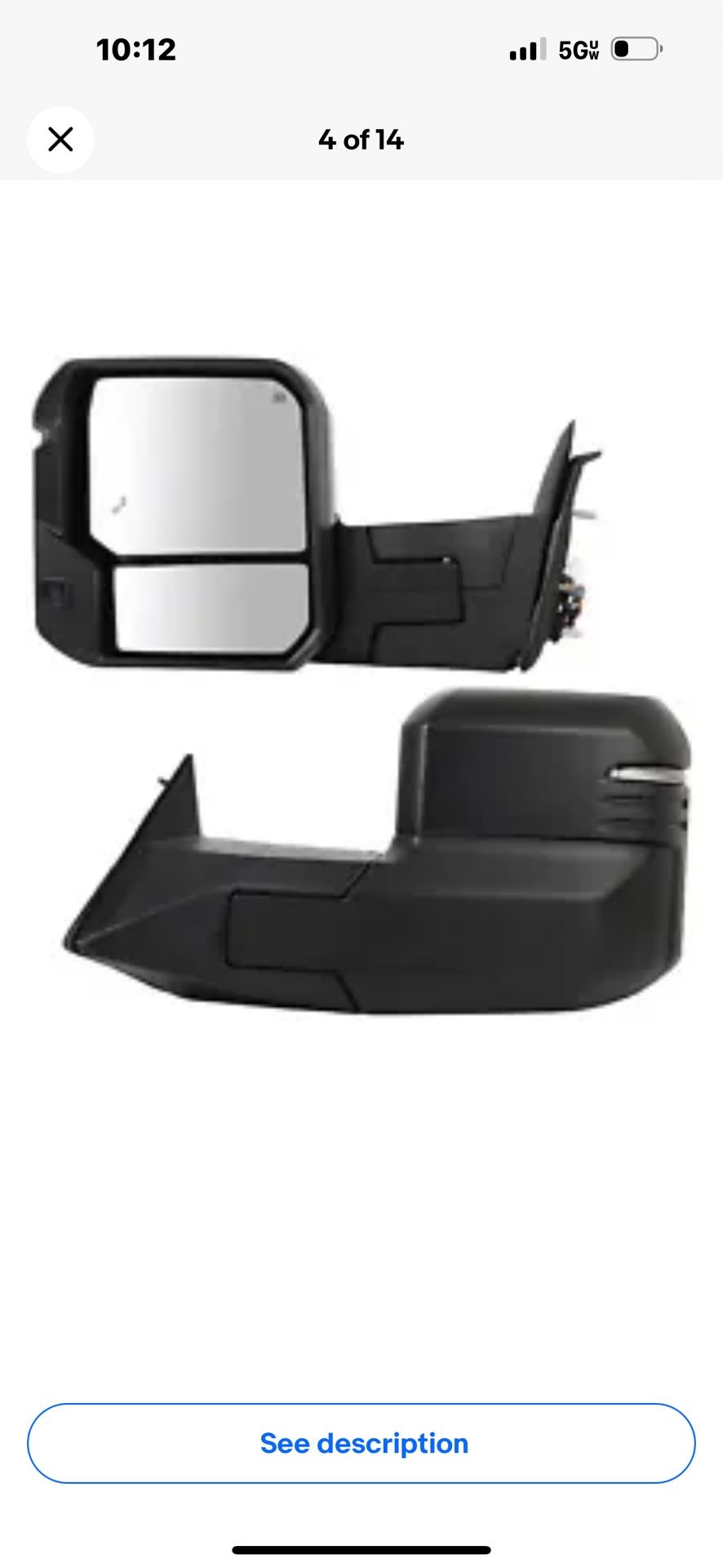 2022 -24 Toyota Tundra Towing Mirrors