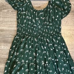 Hollister Green Floral Dress/Romper Size L