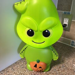 oogie Boogie Blow Mold Light Up Green Halloween Decor Nightmare Before Christmas