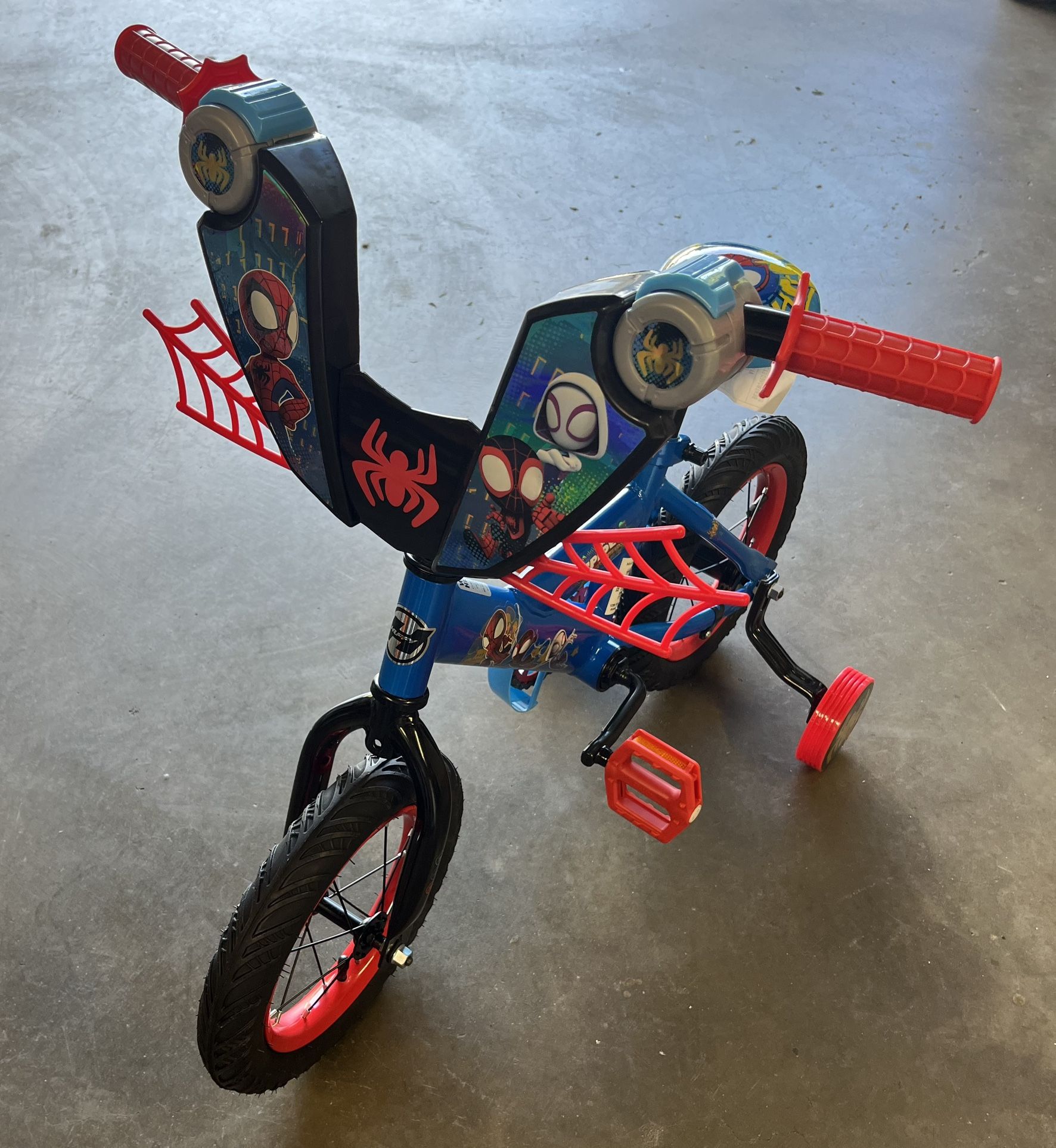 Brand New Kids Bike Huffy Marvel Spidey and His Amazing Friends 12 inch Wheels Blue Boys’ Bike