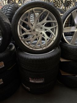 22 Inch Brushed Face DUB Goat Wheels Tires And Sensors 5x5 5x127 Jeep Cherokee Dodge Durango