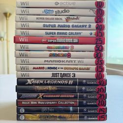 Nintendo GameCube. Wii. Mega Man. Mario Party. Mario Galaxy