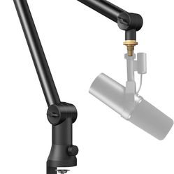 Bietrun Mic Arm Desk Mount(Longer) for Shure SM7B/MV7/Blue Yeti/Nano/Hyperx Quadcast, Adjustable 360° Rotatable Universal Heavy Duty Metal Mic Arm wit