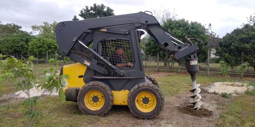 Holes drilling For fence or tree installation